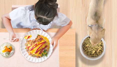 フォトリアル　人物　食事