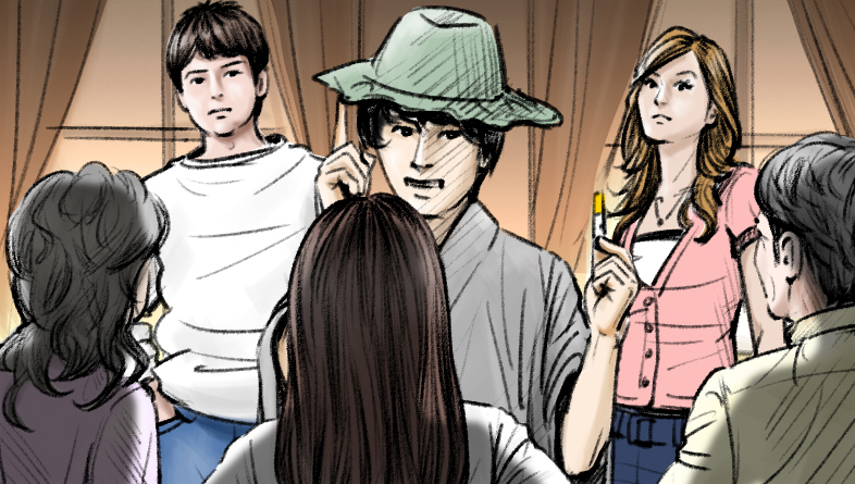 カラーコンテ　人物