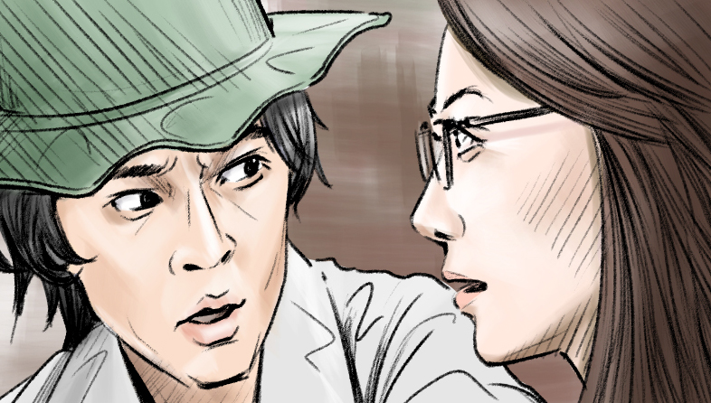 カラーコンテ　人物