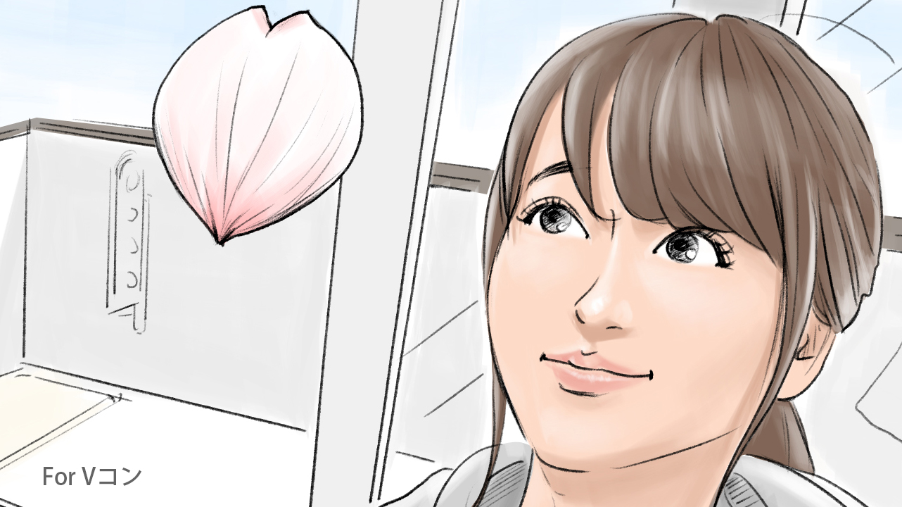 カラーコンテ　人物　女性