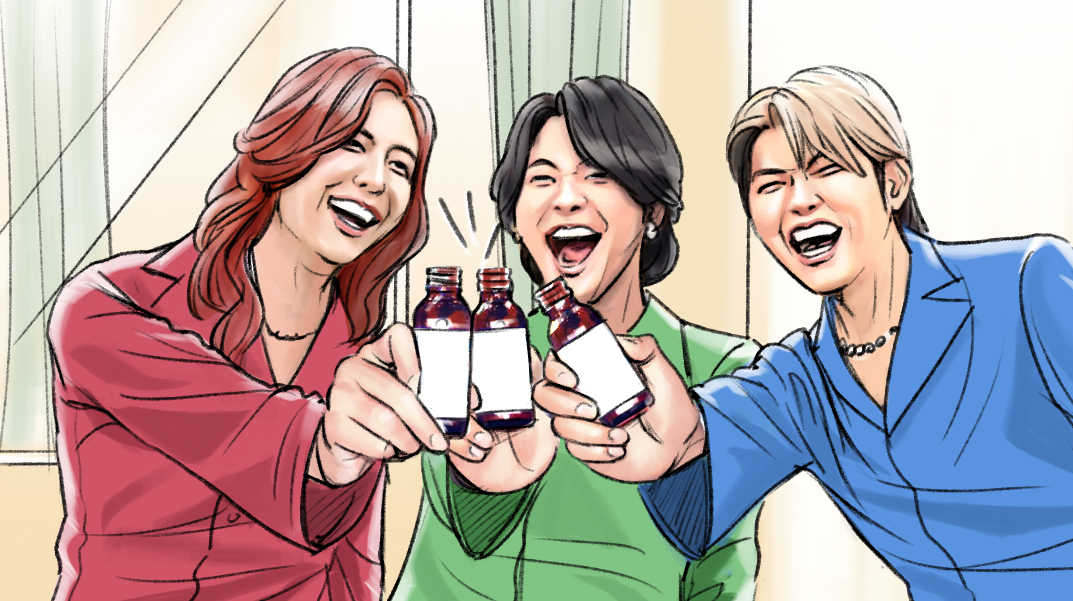 カラーコンテ　男性タレント