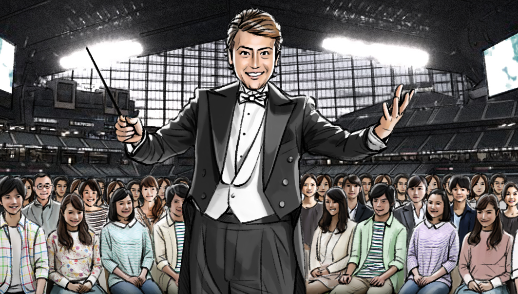 カラーコンテ　男性タレント