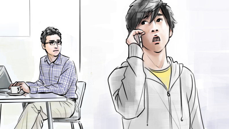 カラーコンテ　人物