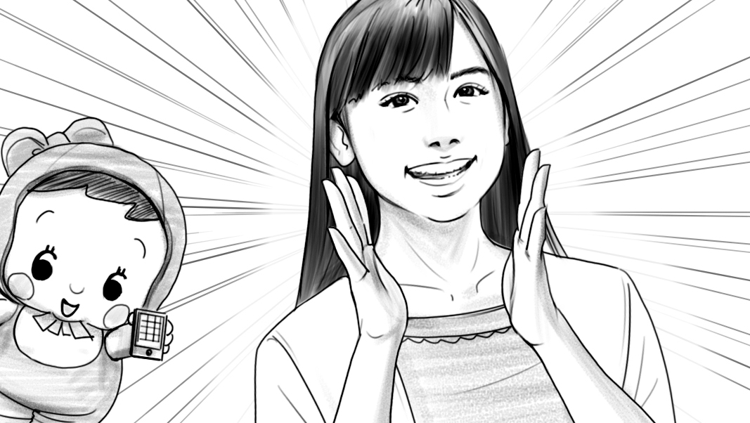 モノクロコンテ　女性タレント