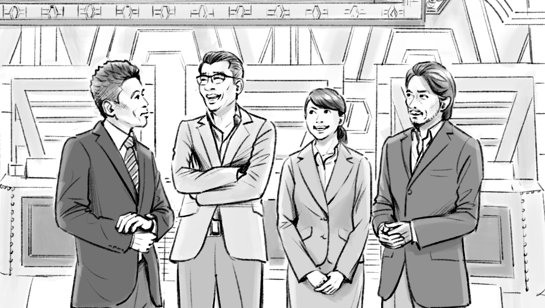 モノクロコンテ　男性タレント