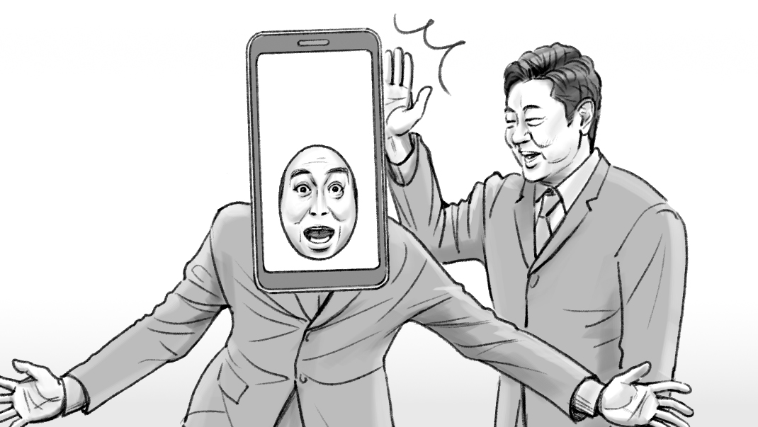 モノクロコンテ　男性タレント