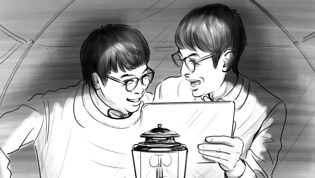 モノクロコンテ　男性タレント